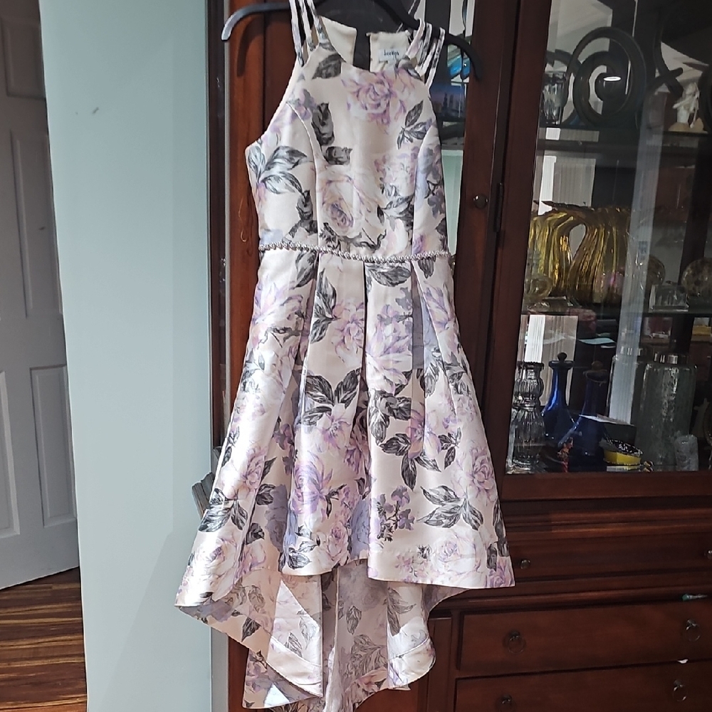 Speechless Floral Dress in Lavender and Gray High-Low Size 16